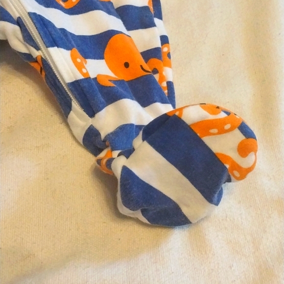 Octopus Footed Pajamas 0-3m - Picture 6 of 7
